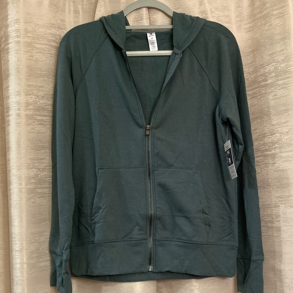PSK Collective Zip-Up Hoodie Sweatshirt Jacket Jade Green Medium NWT